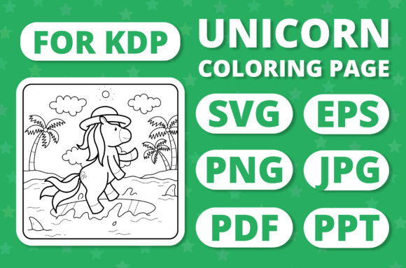 A Design Asset Review: The Unicorn Coloring Page for Publishers