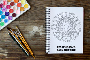 A Designer's Review: Mandala Coloring Page Template 7 for Graphics and Real Projects
