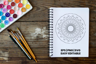 A Designer's Take on Mandala Coloring Page Template 2