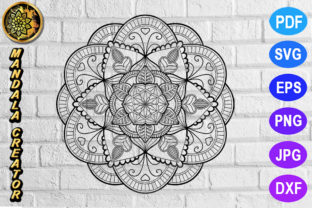 A Mandala Monogram Asset for Client Graphics & Coloring Pages