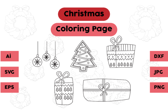 Christmas Coloring Page Lamp Gift Set 04: A Designer's Review for Client Graphics