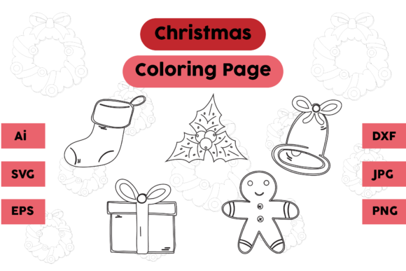 Christmas Coloring Page Plum Bell Set: A Graphic Asset Review for Brand Design