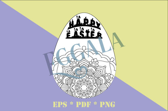 Easter Egg Mandala Eggala Graphics for Coloring Pages