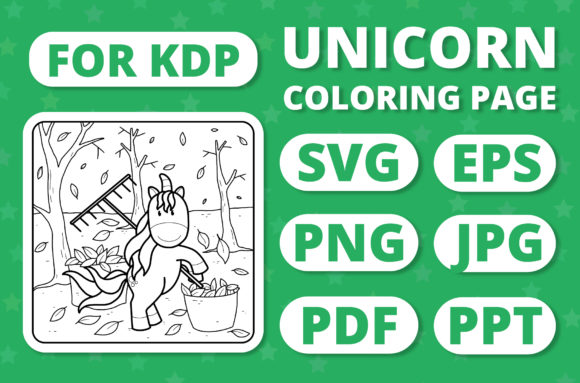 Evaluating KDP Unicorns Seasons Coloring Page 24 for Branding and Graphics