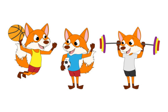 Fox Sport Activity Illustrations for Dynamic Brand Graphics