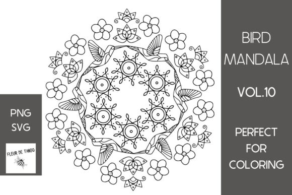 Hummingbird Mandala Vol.10: A Graphic Design Asset Review