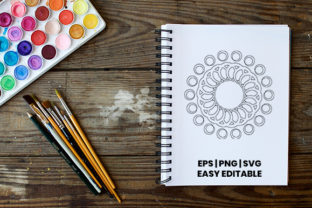 Mandala Coloring Page Template 3: A Versatile Graphic Design Asset