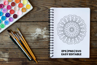 Mandala Coloring Page Template 6: A Graphics Asset for Intentional Design