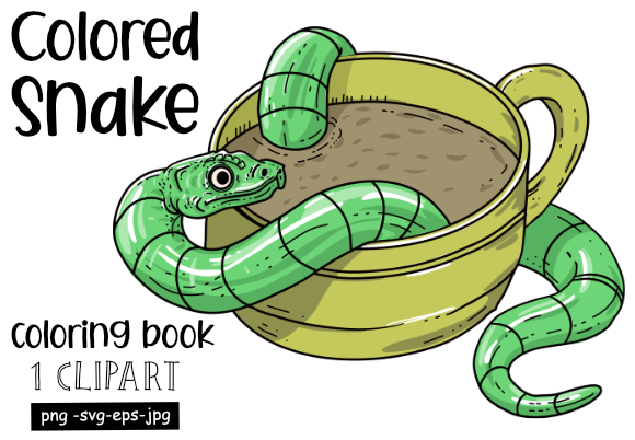 The Colored Coffee Snake as a Standout Graphic Design Asset