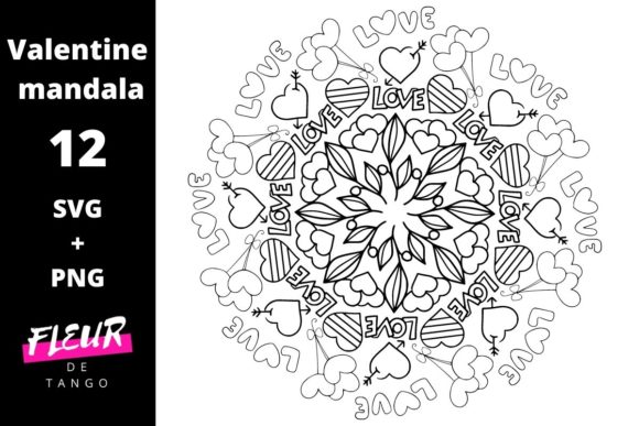 Valentine Mandala 12: A Versatile Graphics Asset for Branding